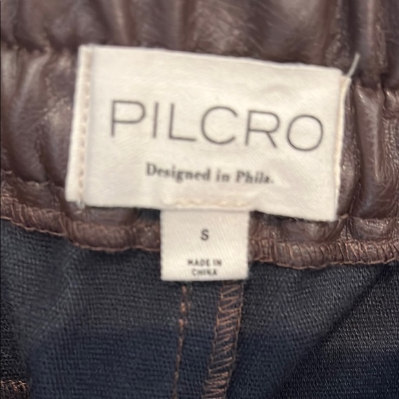Pilcro Chocolate Brown Faux Leather Pants - Picture 2 of 7